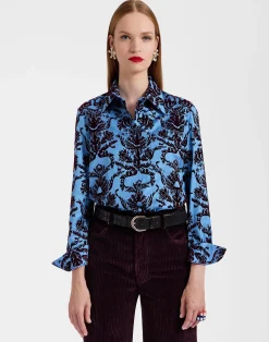 La DoubleJ Camicie E Top<Boy ShirtVaudeville Light Blue in Jacquard