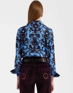 La DoubleJ Camicie E Top<Boy ShirtVaudeville Light Blue in Jacquard