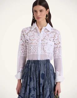 La DoubleJ Camicie E Top<Boy ShirtWhite in Cotton Lace