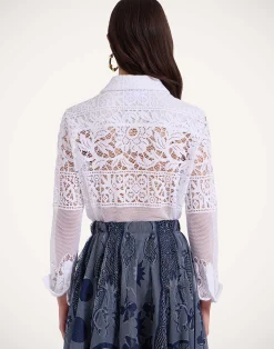La DoubleJ Camicie E Top<Boy ShirtWhite in Cotton Lace