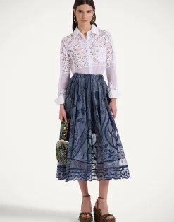 La DoubleJ Camicie E Top<Boy ShirtWhite in Cotton Lace