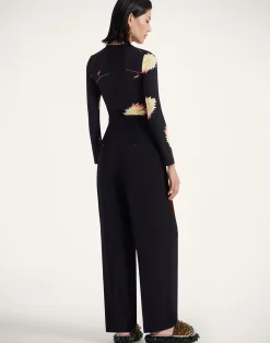 La DoubleJ Pantaloni E Shorts<Brooklyn PantsSolid Black in Sable Satin