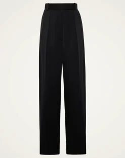 La DoubleJ Pantaloni E Shorts<Brooklyn PantsSolid Black in Sable Satin