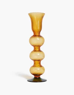 La DoubleJ Candele|Home Décor<Bubble Candle StickSolid Amber in Murano Glass