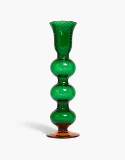 La DoubleJ Candele|Home Décor<Bubble Candle StickSolid Green in Murano Glass