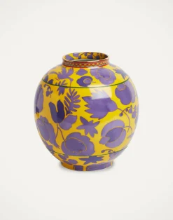 La DoubleJ Vasi|Home Décor<Bubble VaseWildbird Yellow & Purple in Porcelain