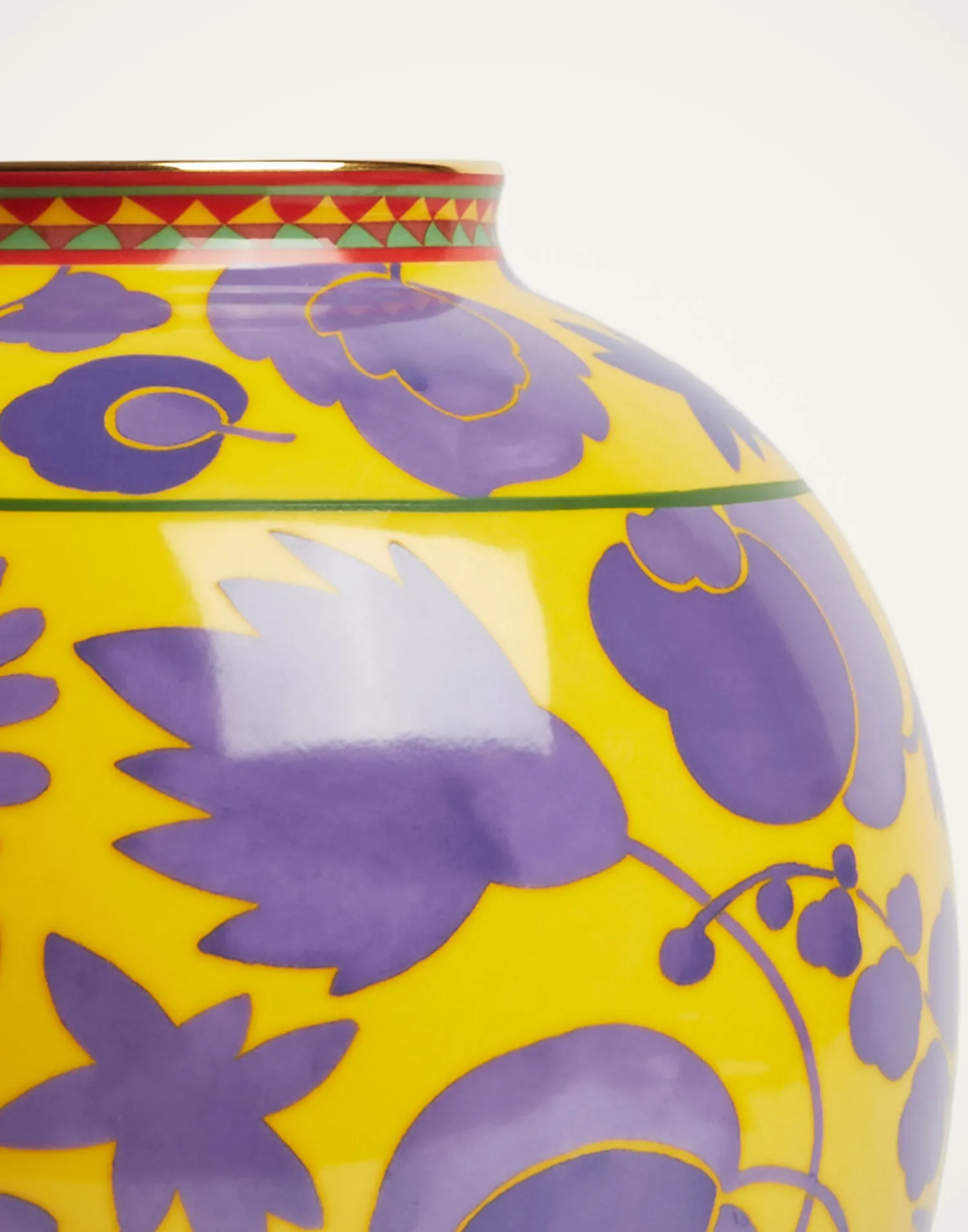 La DoubleJ Vasi|Home Décor<Bubble VaseWildbird Yellow & Purple in Porcelain