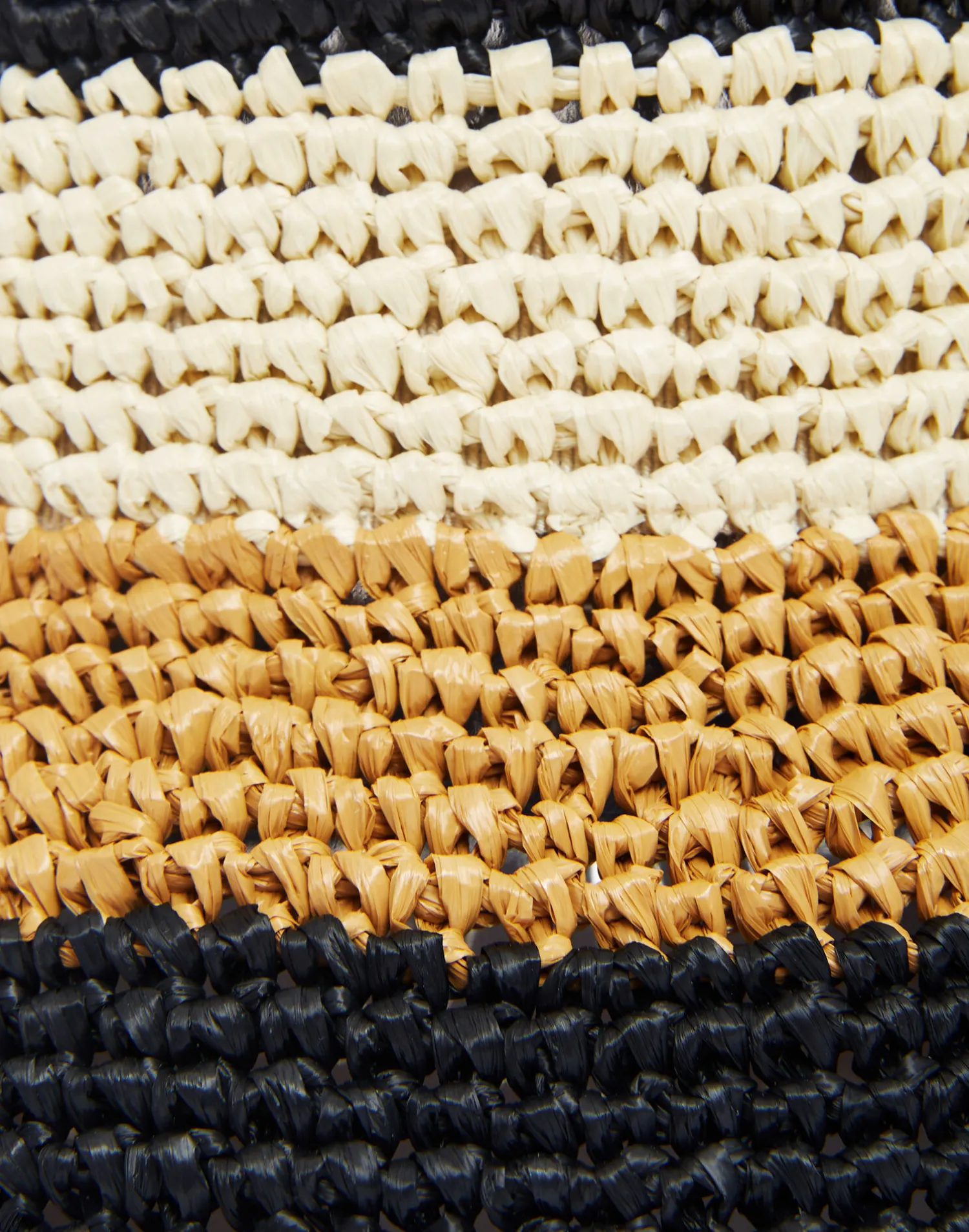 La DoubleJ Cappelli|Accessories<Bucket HatColor Block Light Beige in Raffia Crochet