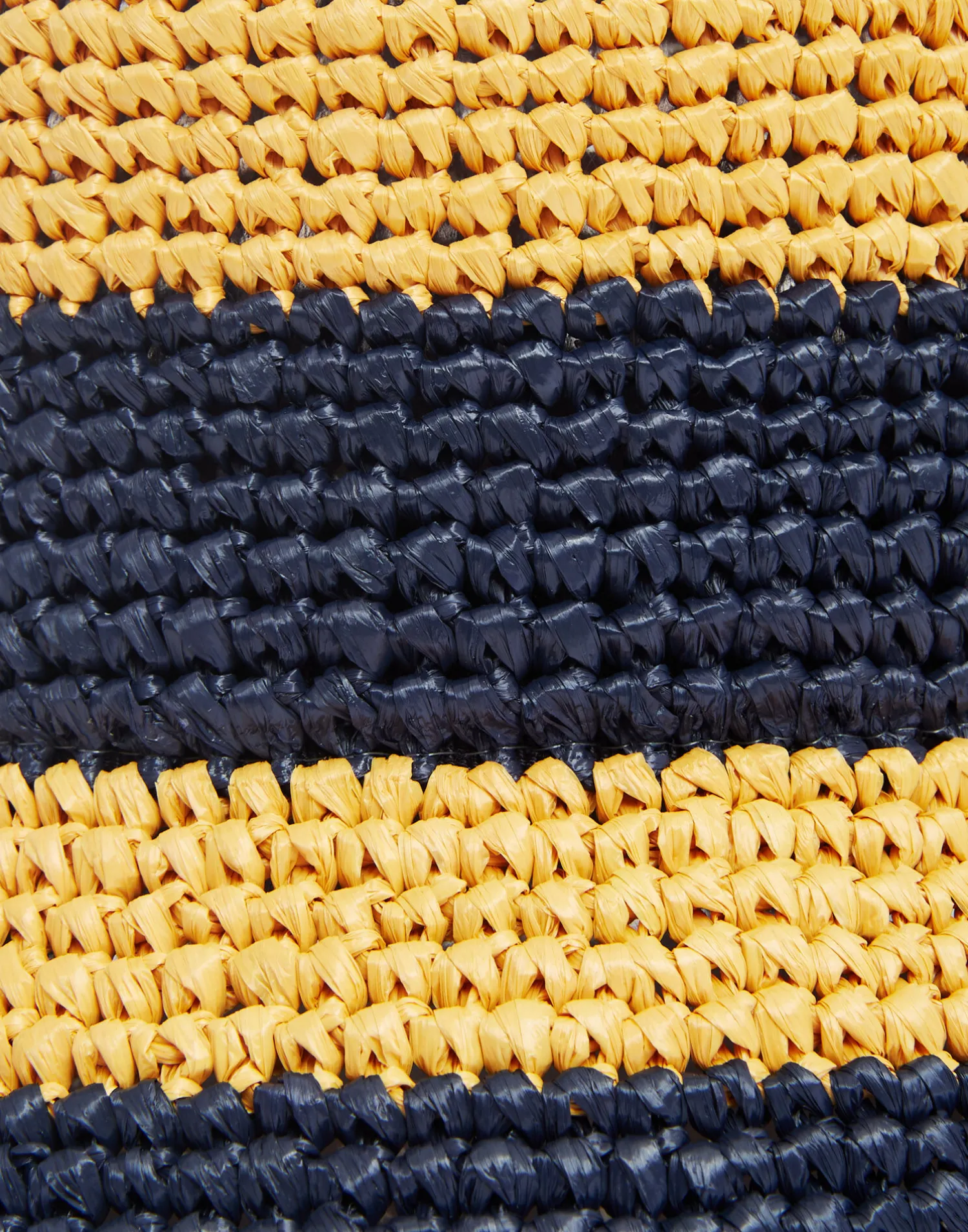 La DoubleJ Cappelli|Accessories<Bucket HatColor Block Navy in Raffia Crochet