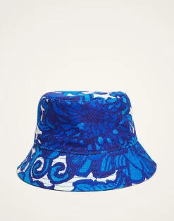 La DoubleJ Cappelli|Accessories<Bucket Hat StitchedAnemone in Cotton Chevron