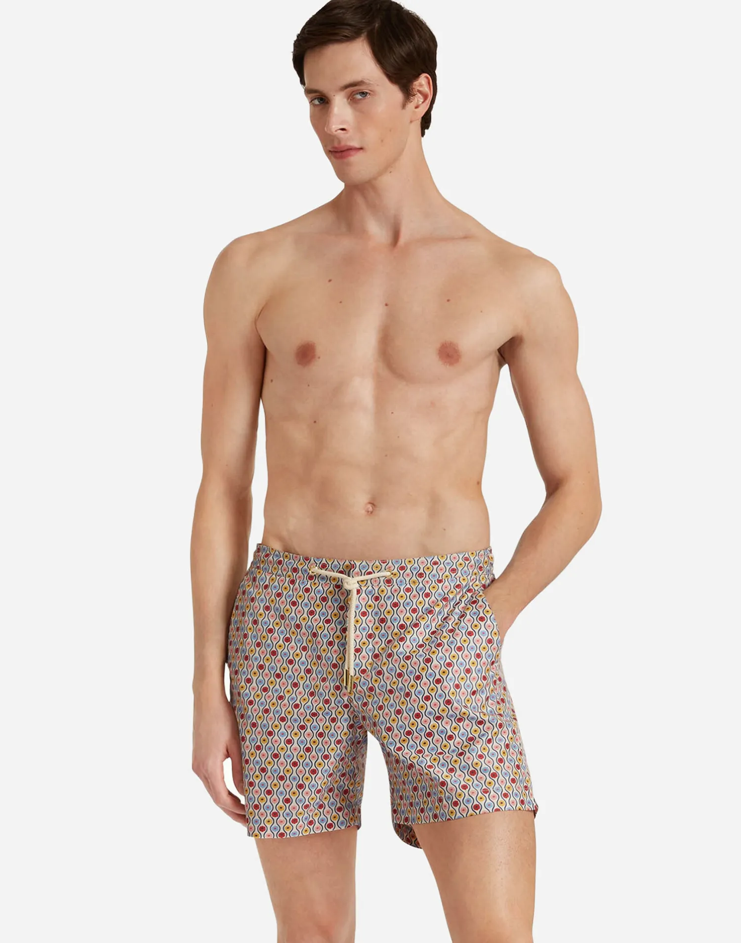 La DoubleJ Moda Mare<Bulldog Drawcord Swim ShortsWhitsun White Sand in Recycled Polyester