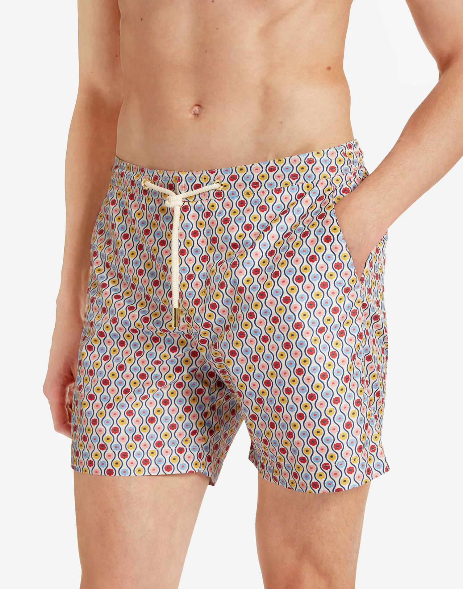 La DoubleJ Moda Mare<Bulldog Drawcord Swim ShortsWhitsun White Sand in Recycled Polyester
