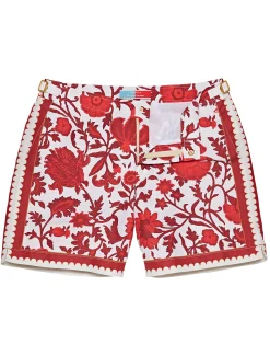 La DoubleJ Moda Mare<Bulldog Swim ShortsDragonflower Placèe Red in Recycled Polyester