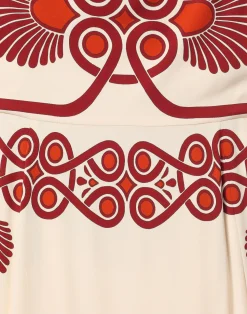 La DoubleJ Vestiti<Buy Me A Martini DressMedallion Placée Cream in Envers Satin