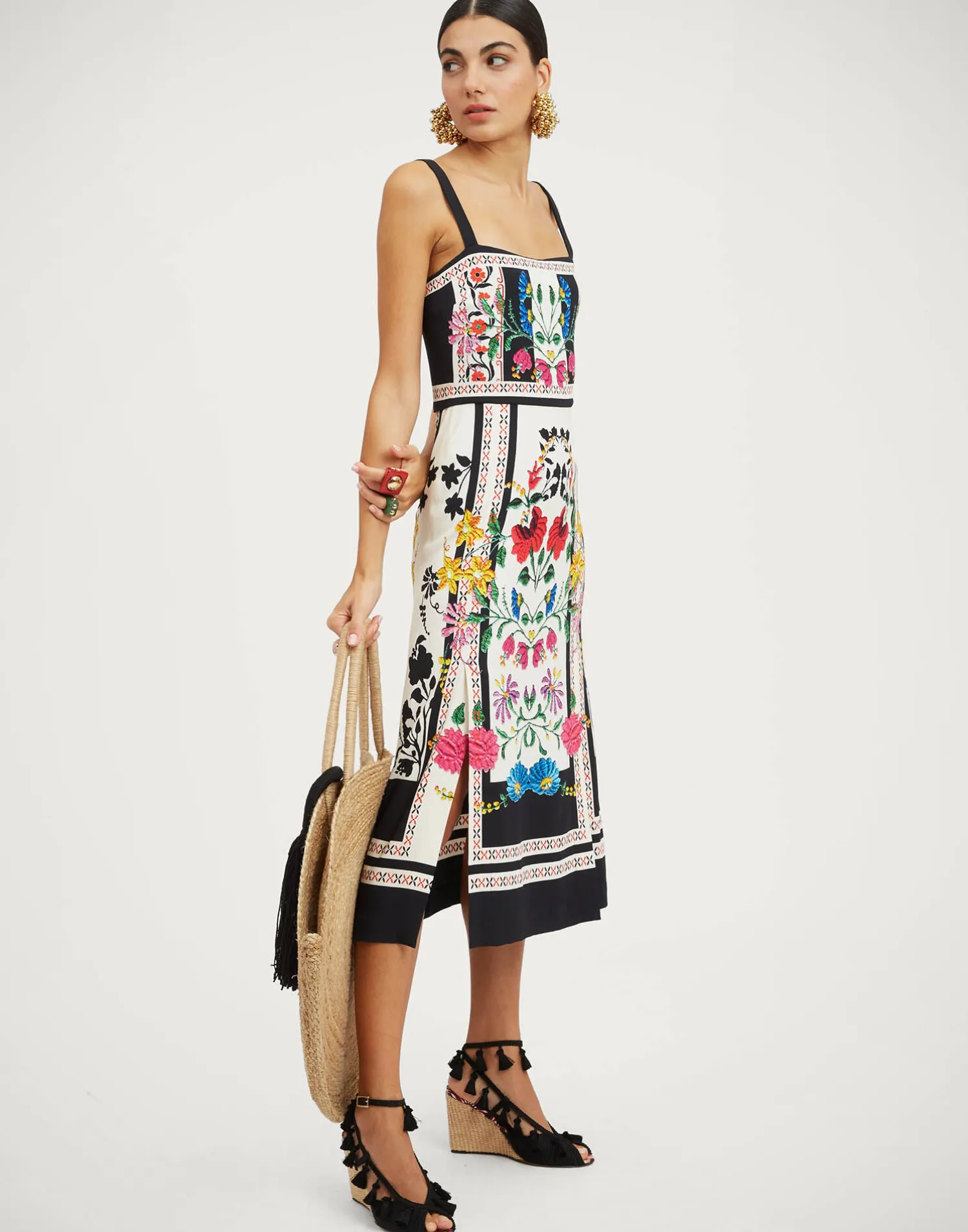 La DoubleJ Vestiti<Buy Me A Martini DressPlaza Placée Ivory in Envers Satin