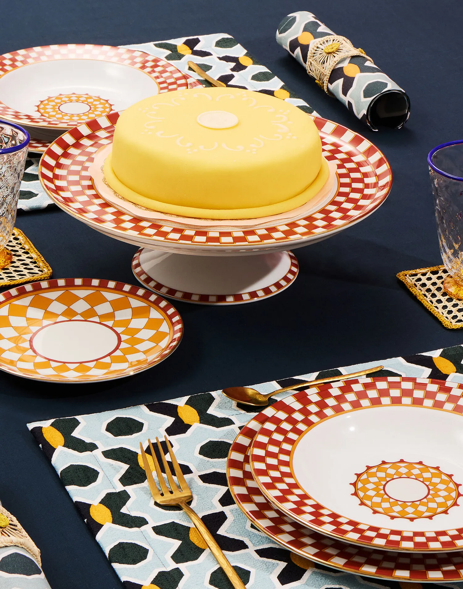 La DoubleJ Accessori Per La Tavola|Tavola<Cake StandApollo Brick in Porcelain