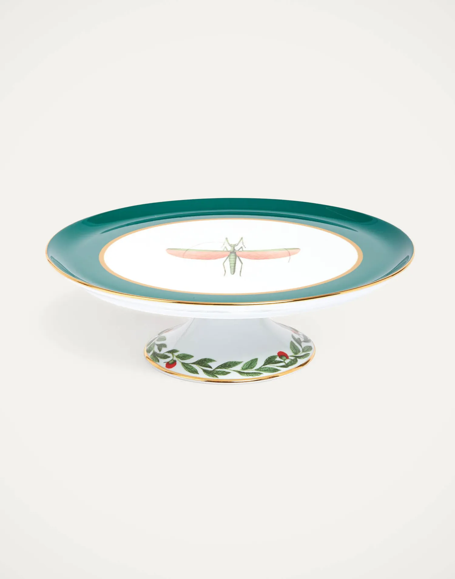 La DoubleJ Accessori Per La Tavola|Tavola<Cake StandLibellula Green in Porcelain