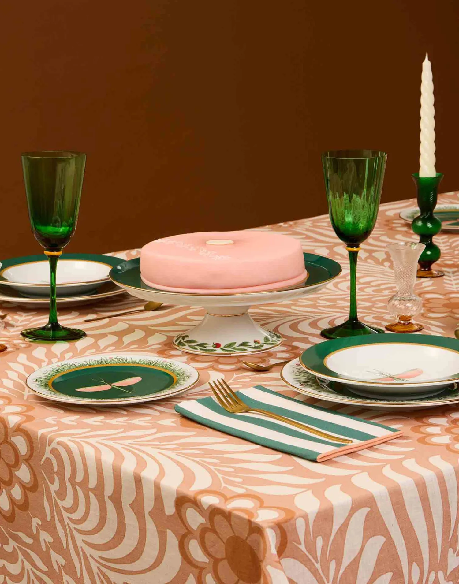 La DoubleJ Accessori Per La Tavola|Tavola<Cake StandLibellula Green in Porcelain