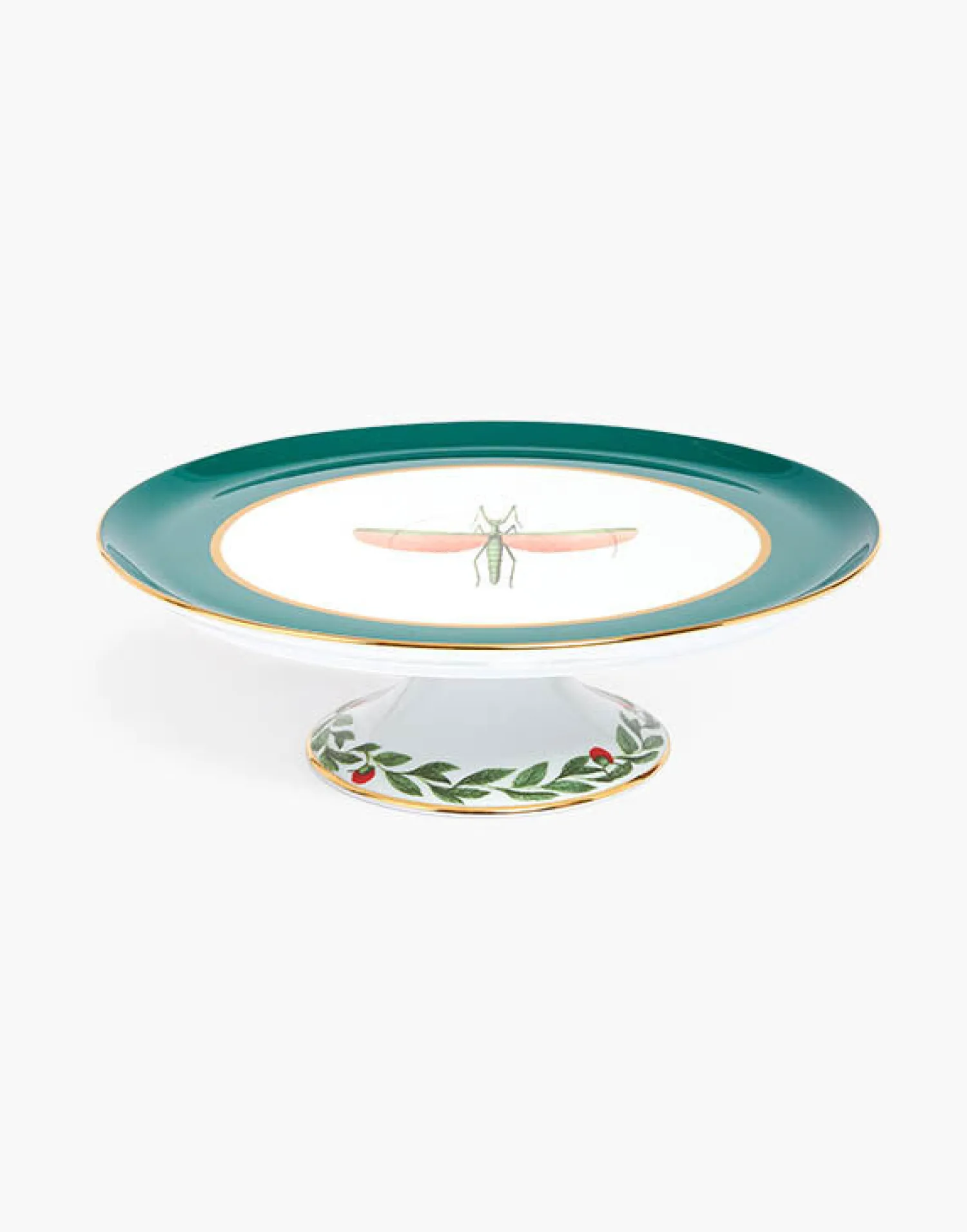 La DoubleJ Accessori Per La Tavola|Tavola<Cake StandLibellula Green in Porcelain