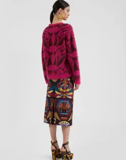 La DoubleJ Maglieria<Camden JumperFuchsia & Bordeaux in Brushed Wool