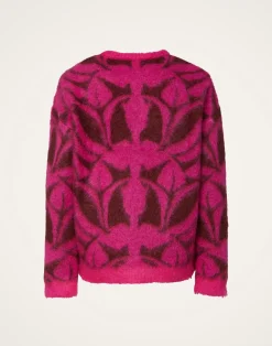 La DoubleJ Maglieria<Camden JumperFuchsia & Bordeaux in Brushed Wool