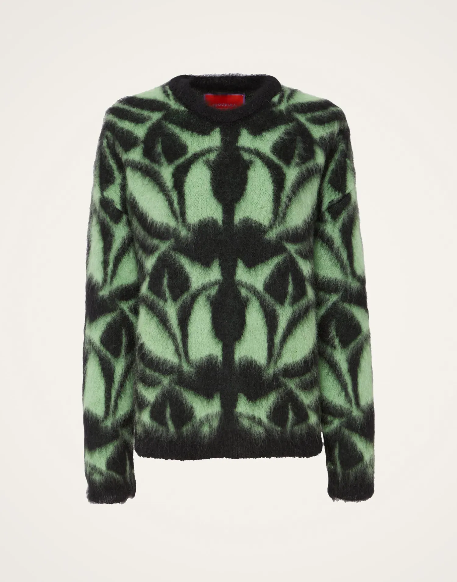 La DoubleJ Maglieria<Camden JumperGreen & Black in Brushed Wool