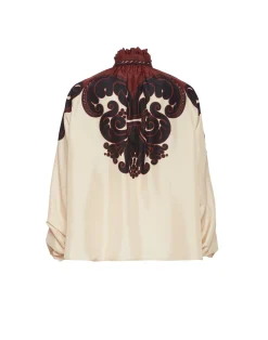 La DoubleJ Camicie E Top<Cerere BlouseCorsini Placée Cream in Silk Voile