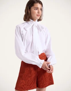 La DoubleJ Camicie E Top<Cerere BlouseSolid White in Tailor Poplin