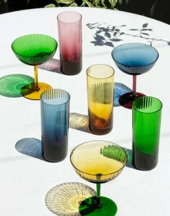 La DoubleJ Bicchieri|Vetro<Champagne Coupe Set of 2Giallo in Glass