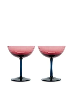 La DoubleJ Bicchieri|Vetro<Champagne Coupe Set of 4Mixed in Glass