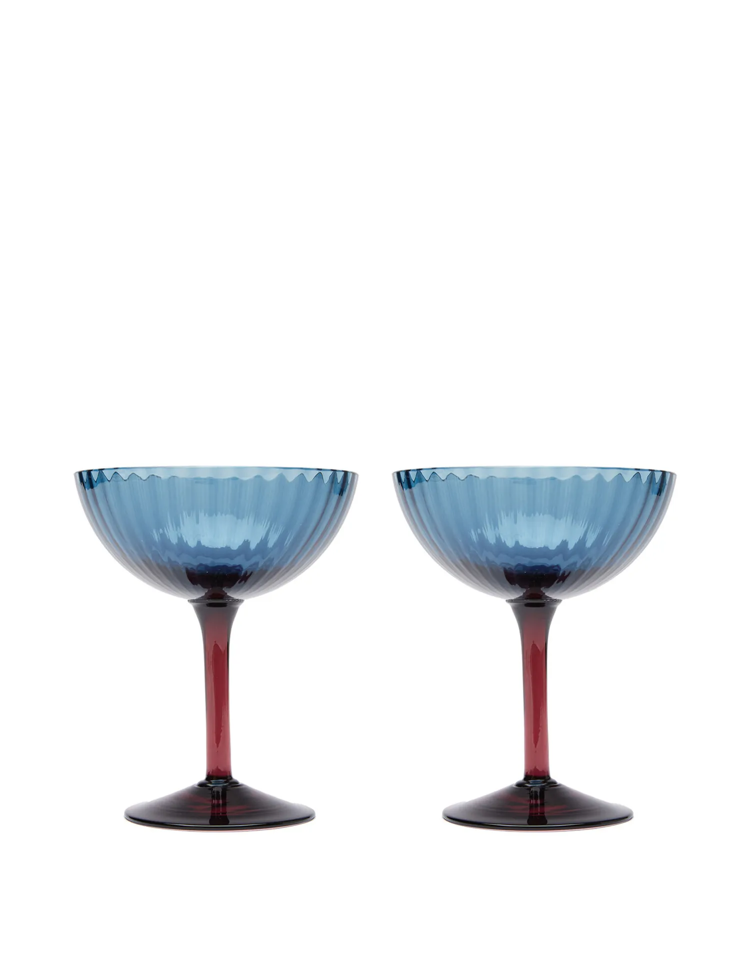 La DoubleJ Bicchieri|Vetro<Champagne Coupe Set of 4Mixed in Glass