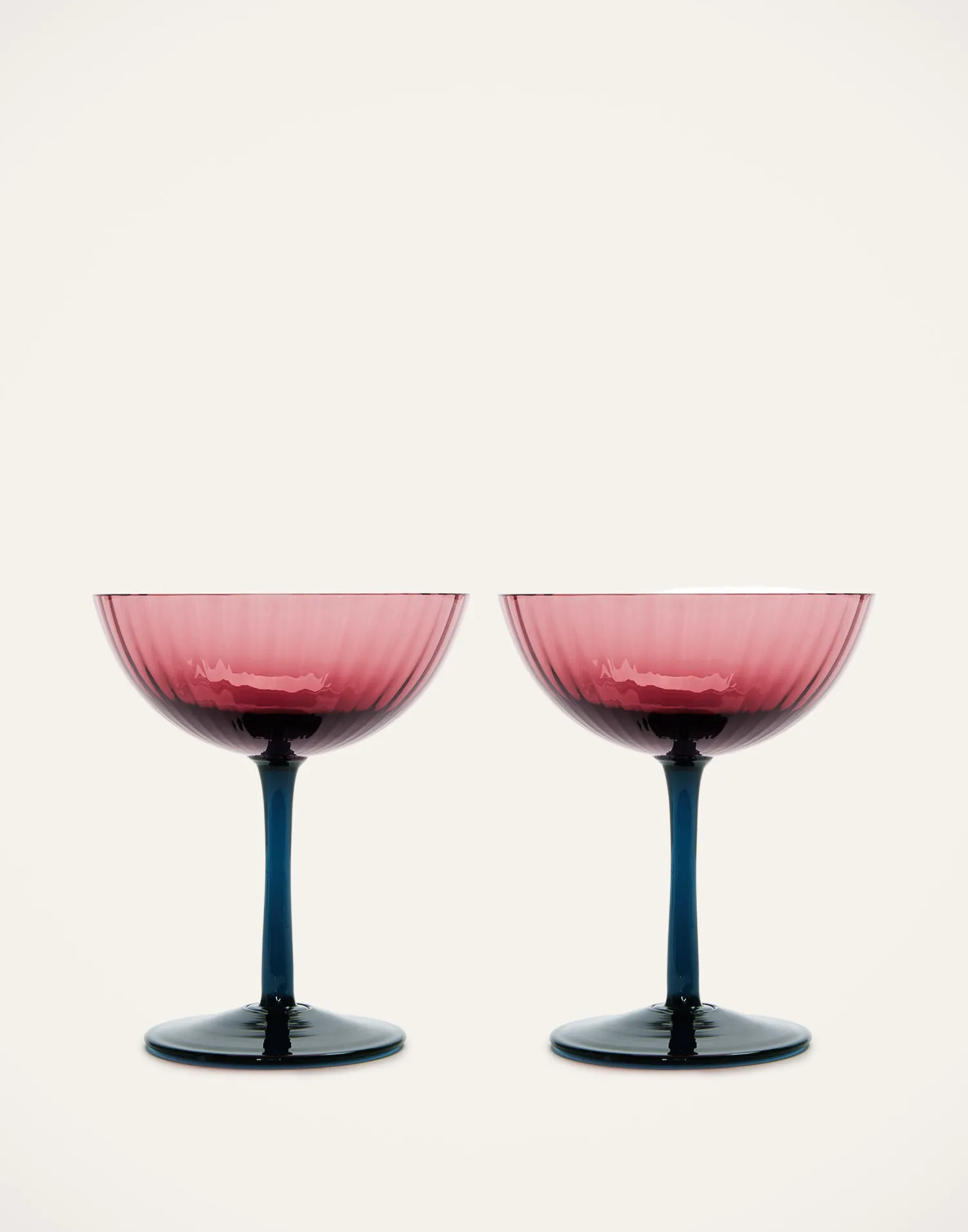 La DoubleJ Bicchieri|Vetro<Champagne Coupe Set of 2Viola in Glass