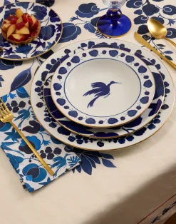 La DoubleJ Piatti|Tavola<Charger PlateWildbird Blu in Porcelain