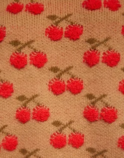 La DoubleJ Maglieria<Cherry SweaterCamel/Red in Wool