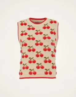 La DoubleJ Maglieria<Cherry VestOff White in Wool