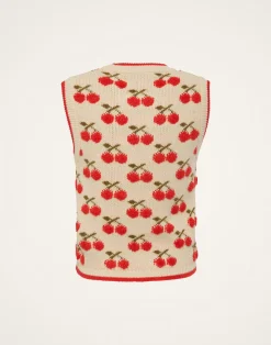 La DoubleJ Maglieria<Cherry VestOff White in Wool