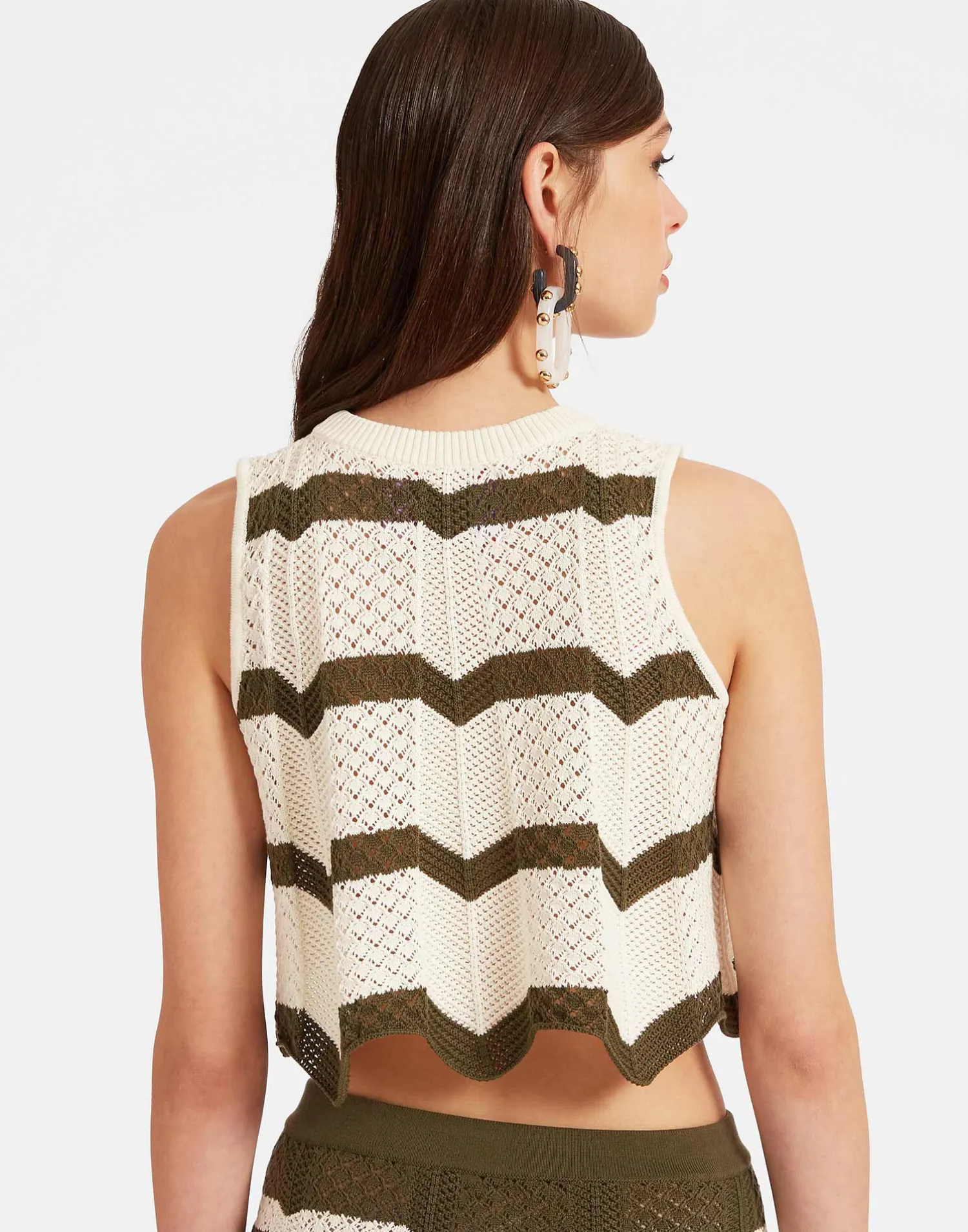La DoubleJ Maglieria|Camicie E Top<Chevron TopSolid Camouflage in Knit Chevron