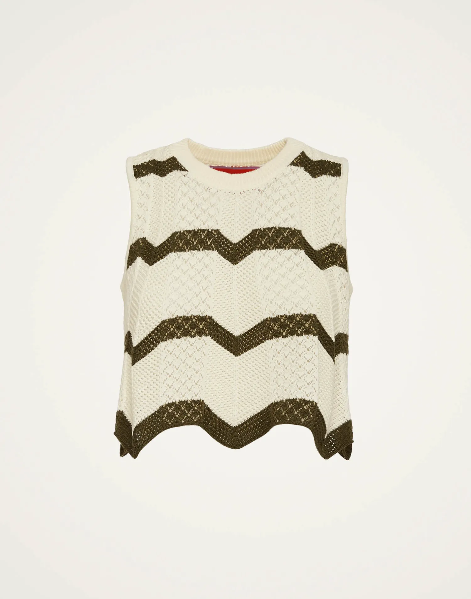 La DoubleJ Maglieria|Camicie E Top<Chevron TopSolid Camouflage in Knit Chevron