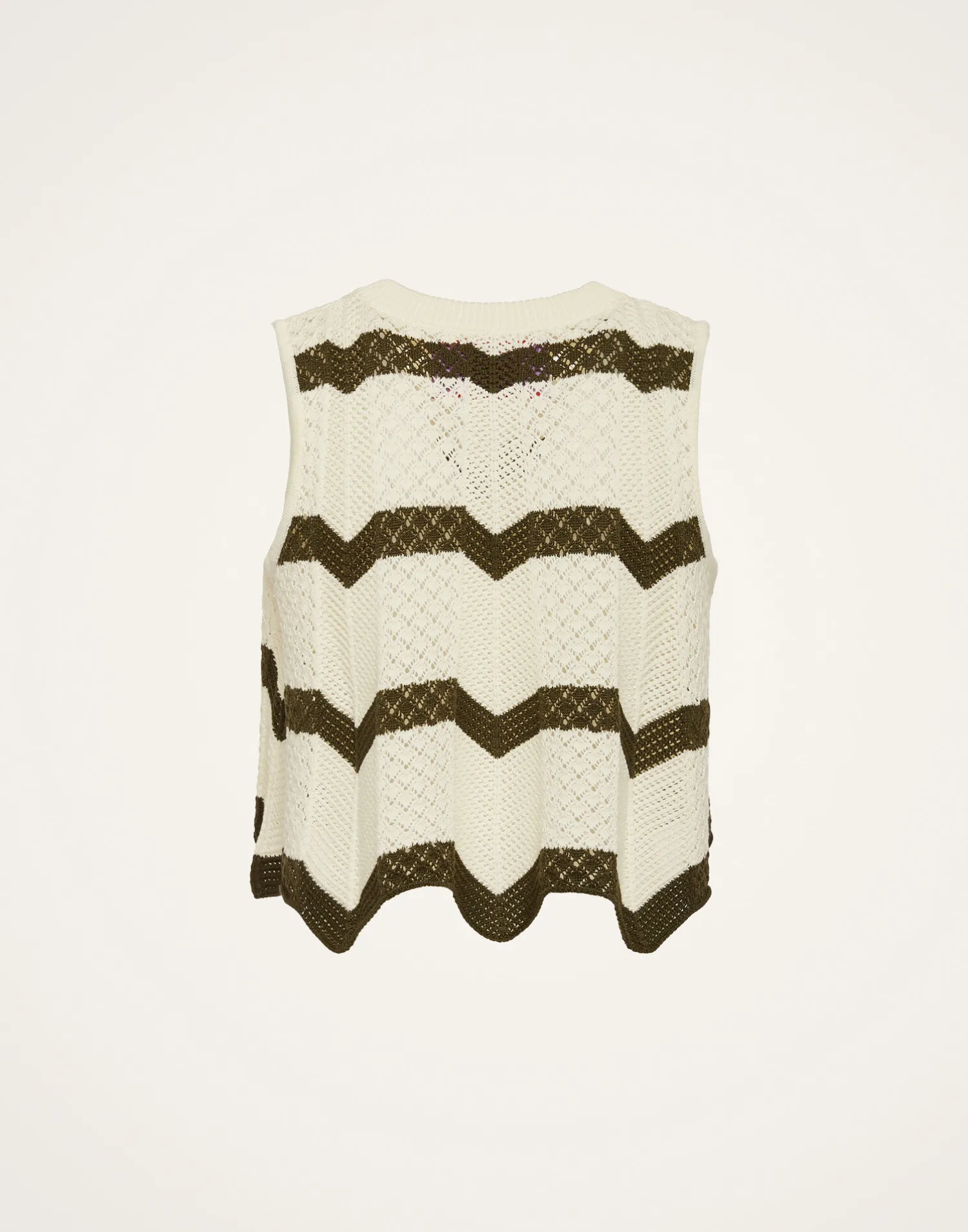 La DoubleJ Maglieria|Camicie E Top<Chevron TopSolid Camouflage in Knit Chevron