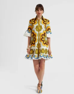 La DoubleJ Vestiti<Choux DressCiccio Plac&eacute;e in Cotton Poplin