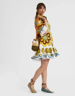 La DoubleJ Vestiti<Choux DressCiccio Plac&eacute;e in Cotton Poplin