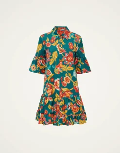 La DoubleJ Party Dressing<Choux DressHottie Emerald in Summer Poplin