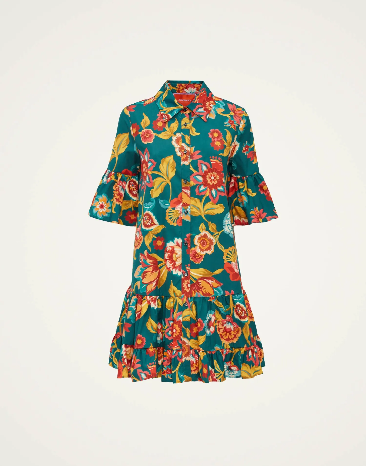 La DoubleJ Party Dressing<Choux DressHottie Emerald in Summer Poplin