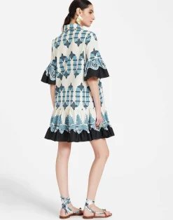 La DoubleJ Vestiti<Choux DressScirocco Plac&eacute;e Ivory in Summer Poplin