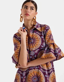 La DoubleJ Vestiti<Choux DressSovereign Purple in Summer Poplin