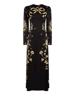 La DoubleJ Vestiti<Clingy Swing DressBoboli Placée Black in Stretch Satin