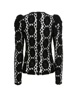 La DoubleJ Camicie E Top<Clingy TopSolid Black in Stretch Lace