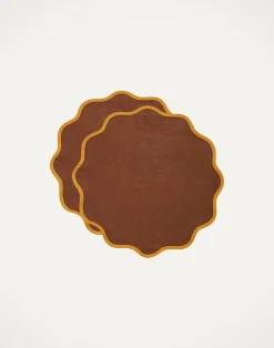 La DoubleJ Runner E Tovagliette|Tessili<Cloud Placemat Set Of 2Rainbow Chocolate in Linen