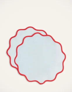 La DoubleJ Runner E Tovagliette|Tessili<Cloud Placemat Set of 2Rainbow Celeste in Linen