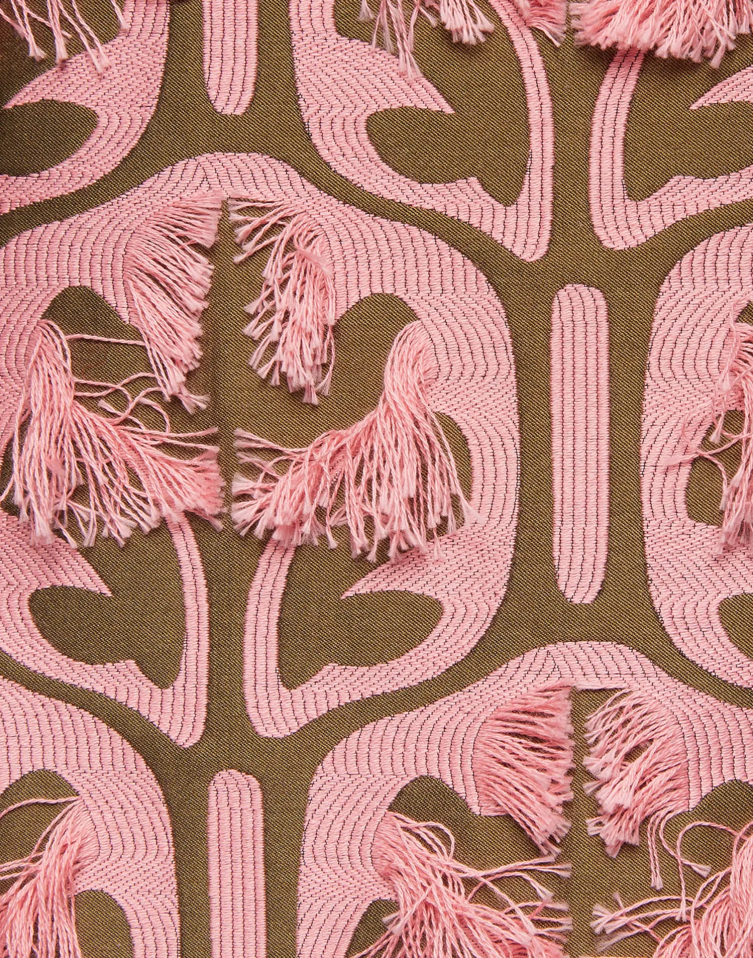 La DoubleJ Vestiti<Column DressGrove Kaki/Pink in Jacquard